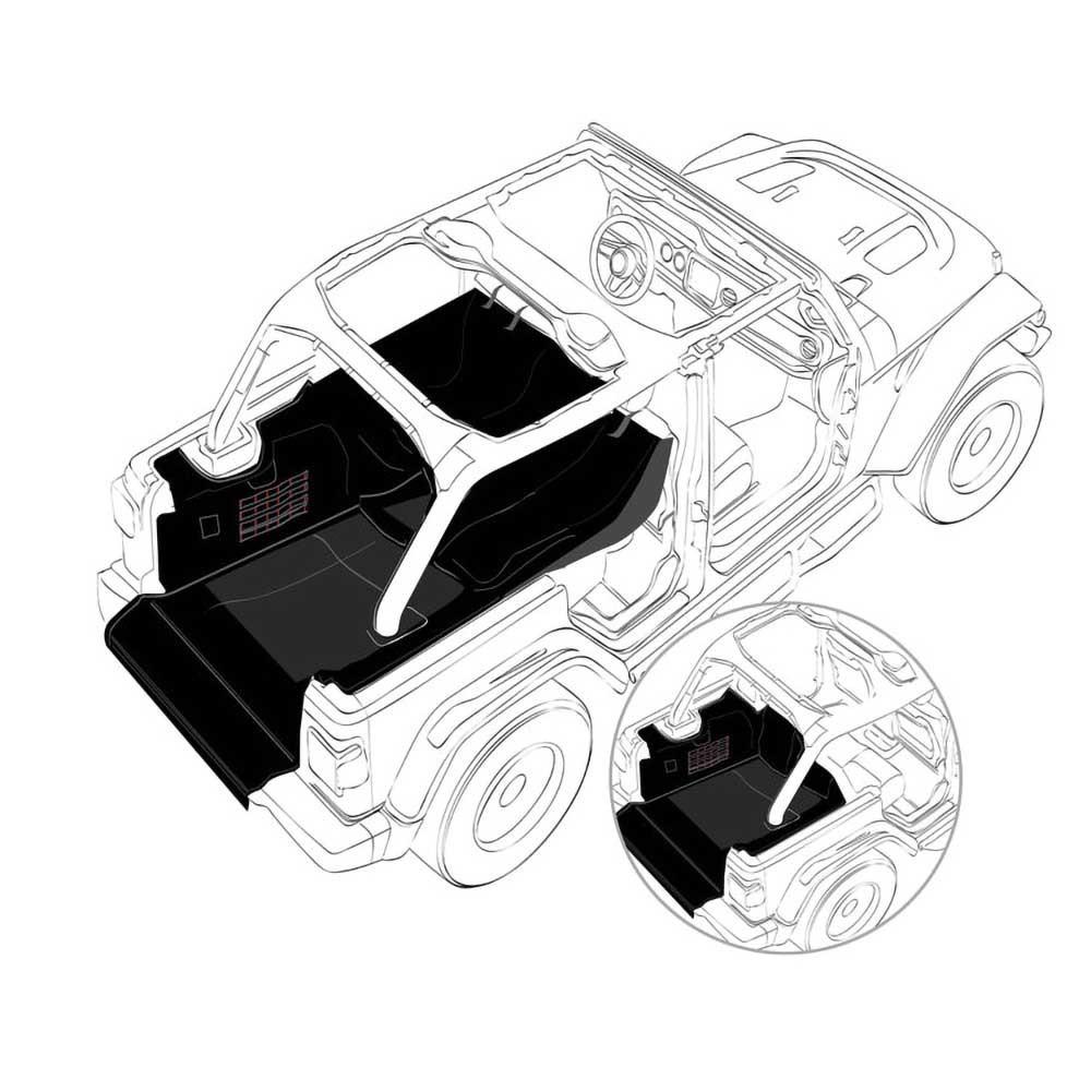 Lastutrymmesmatta bak g.e.a.r SMITTYBILT Wrangler JL 4-dörrars 2018–>