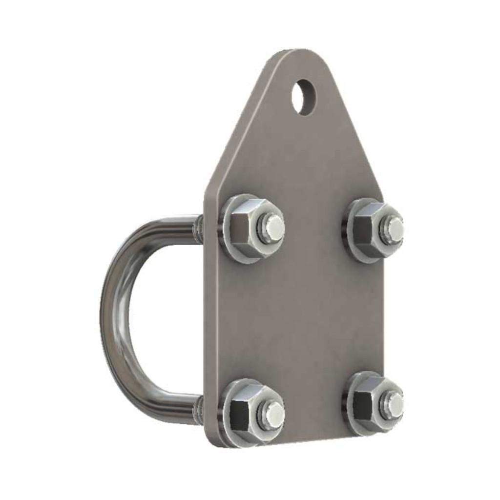 Flat steering stabilizer Styrstag bracket 1-1/2" universal