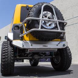 Bakre aluminium stötfångare med tyre carrier GenRight Jeep Wrangler JK 4-dörrars 2007-2018, Jeep Wrangler JK 2-dörrars 2007-2018 - 3