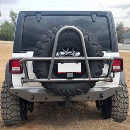 Bakre aluminium stötfångare med tyre carrier GenRight Jeep Wrangler JL 4-dörrars 2018-nu, Jeep Wrangler JL 2-dörrars 2018-nu - 3