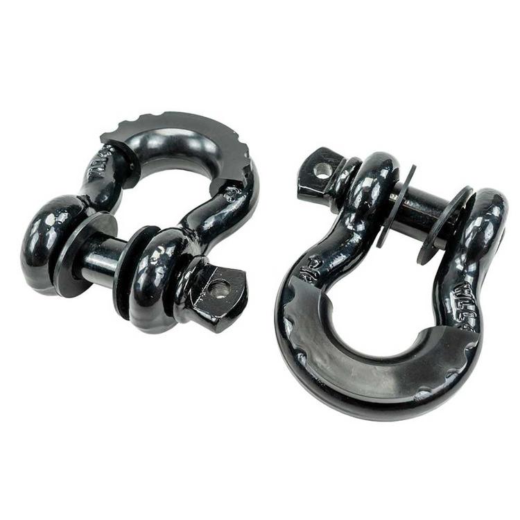 D-ringschacklar svart OFD 3/4"
