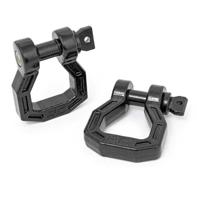 D-ringsats med schacklar svart Rough Country 3/4"
