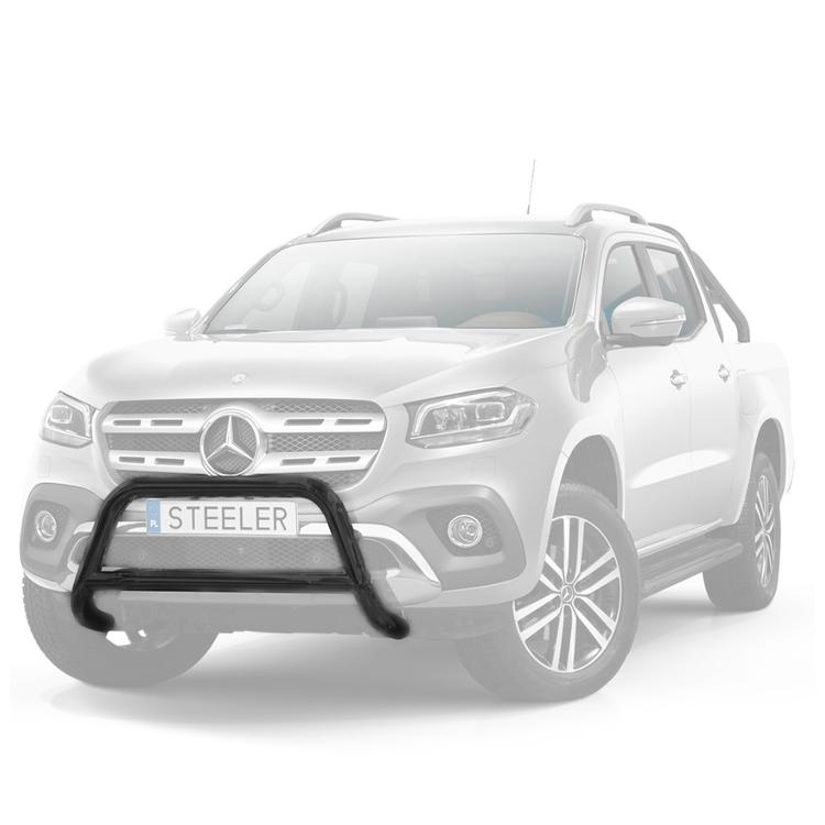 Frontbåge med tvärstag svart Steeler Mercedes X-Class 2017-2020