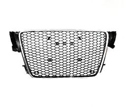 Honeycomb Sportgrill till Audi A5 (8T/8F) S-Line / S5 / RS5 (Svart/Silver)