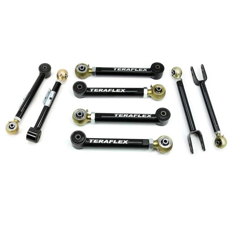 Justerbar kort länkarmssats TeraFlex för höjning 0-4,5" för Jeep Wrangler TJ 1997-2006 m.fl.
