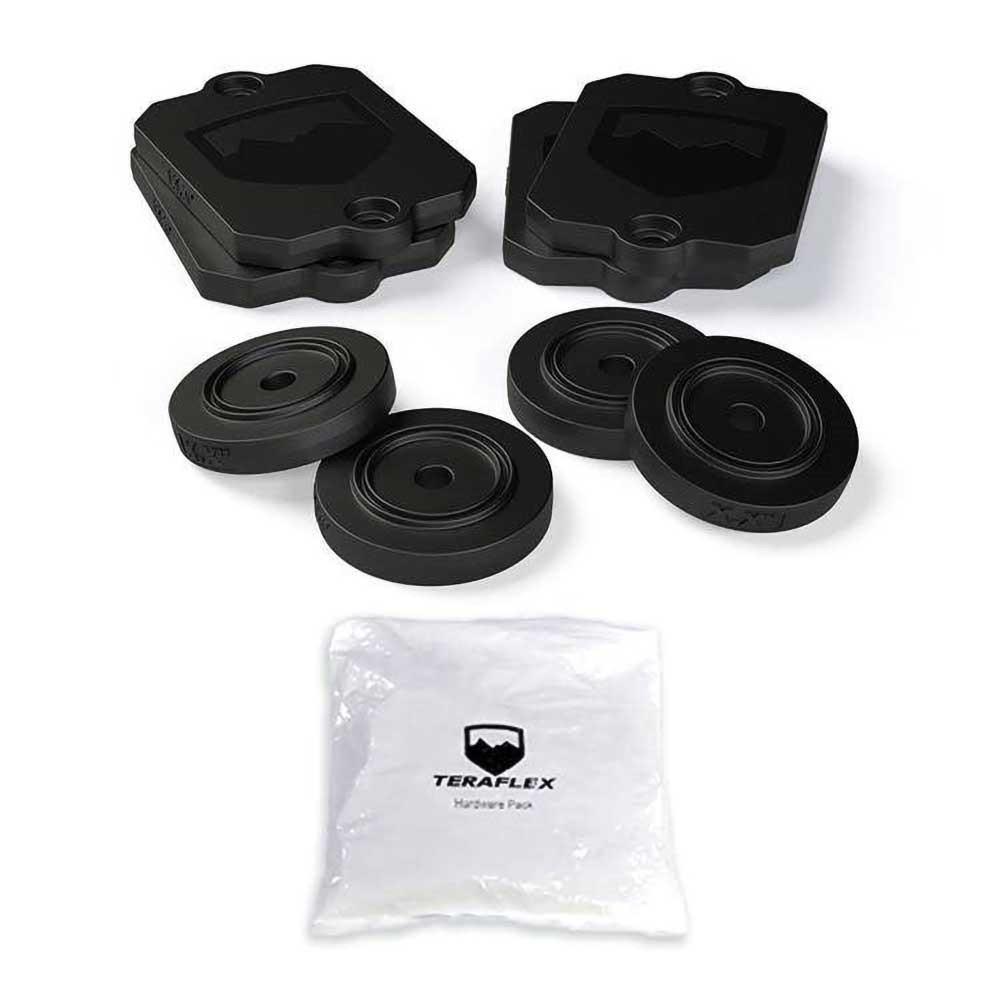 Genomslagsstopp anslagsplatta mellanlÀgg sats 0,5" TeraFlex för Jeep Wrangler JL 2-dörrars 2018- m.fl.