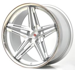 Imaz Wheels FF6 Silver alloy wheel mounted on car in an atmospheric setting