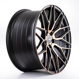 ABS Wheels F8 Brons aluminiumfälg monterade på bil i stämnigsfull miljö