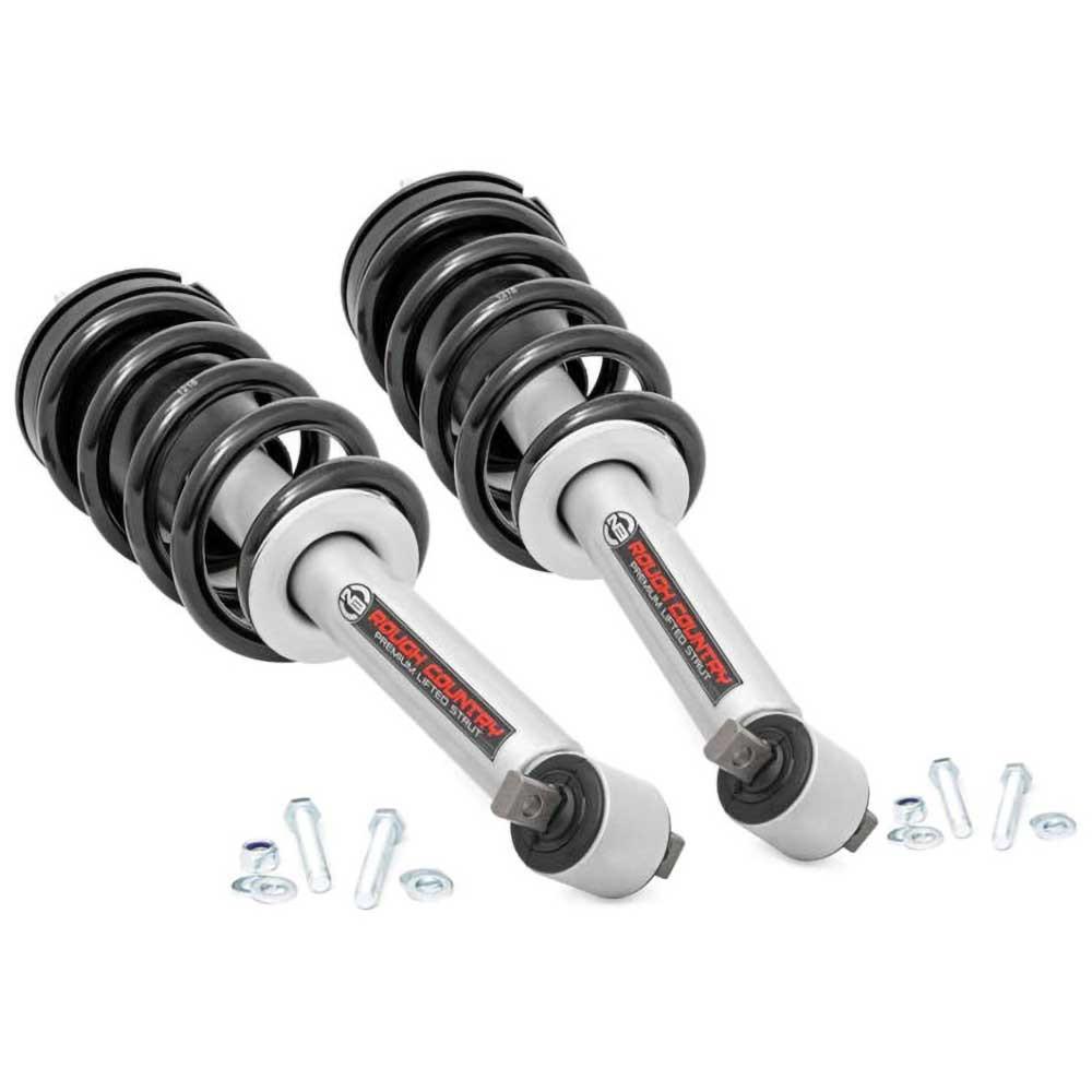 Främre coilover-fjäderben Rough Country N3 Premium höjning 3,5 tum för Chevrolet Silverado 1500 2019-2024 och Chevrolet Silverado 1500 2025-