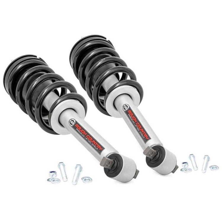 Främre coilover-fjäderben Rough Country N3 Premium höjning 3,5 tum för Chevrolet Silverado 1500 2019-2024 och Chevrolet Silverado 1500 2025-