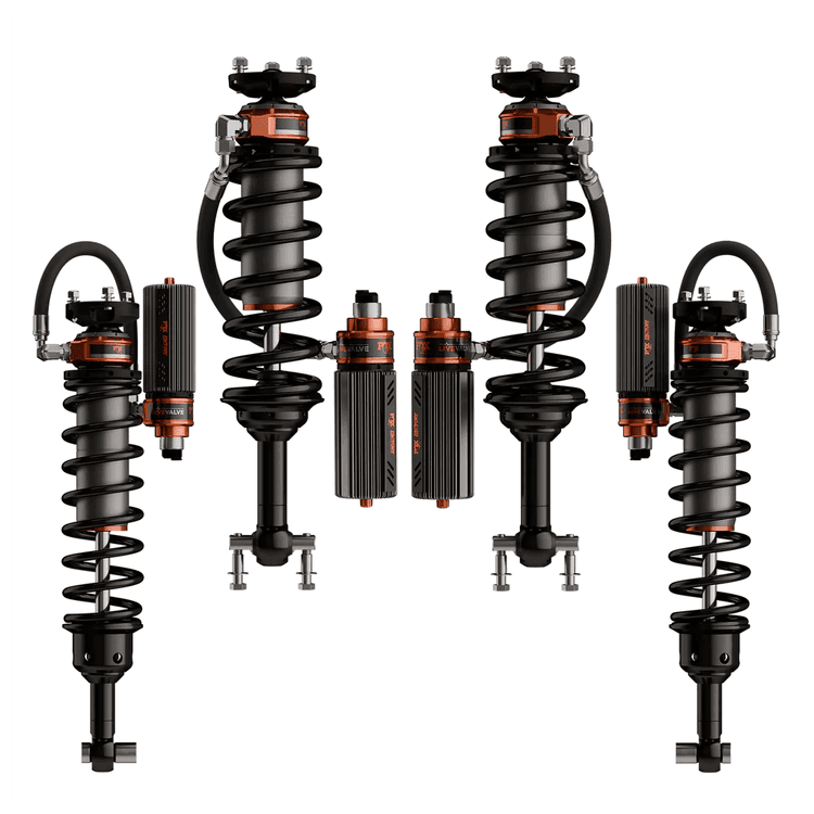 Coilovers kit FOX Factory Race 3.2 Live Valve med behållare höjning 3-4,5 tum för Ford New Bronco 2-dörrars 2021- och Ford New Bronco 4-dörrars 2021-