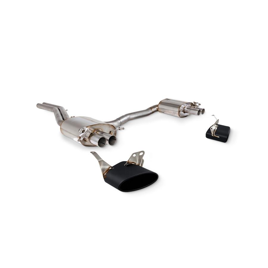 Avgassystem halvsats – Audi RS6 C8 / RS7 C8 2019–2025 – med ventiler – EVO svart keramik