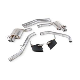 Avgassystem halvsats – Audi RS6 C8 / RS7 C8 2019–2025 – med ventiler – EVO svart keramik