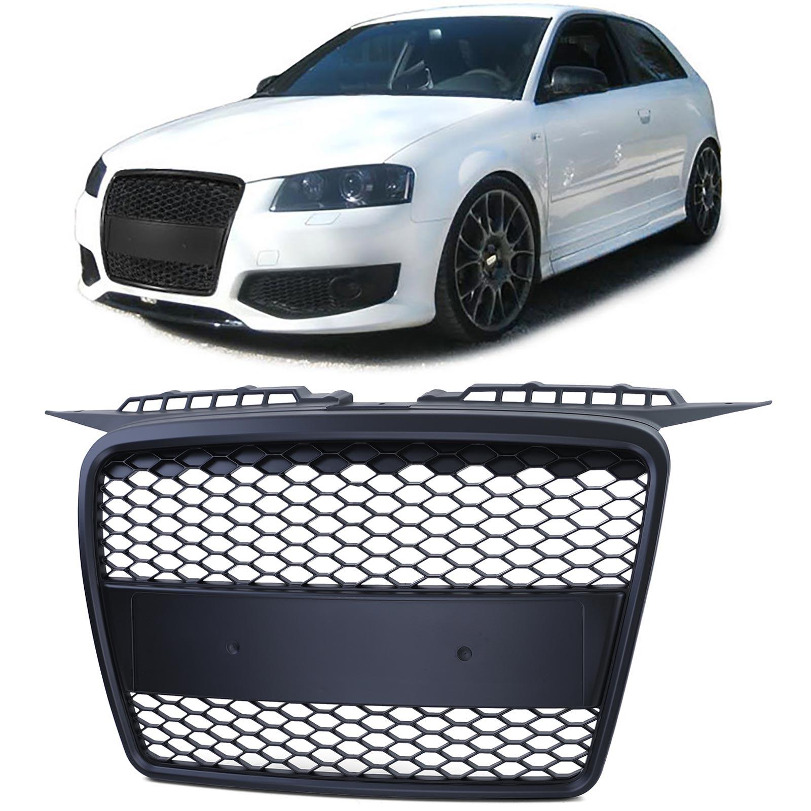 Frontgrill sportutförande honeycomb-design utan emblem till Audi A3 8P 2003-2008