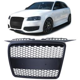 Frontgrill sportutförande honeycomb-design utan emblem till Audi A3 8P 2003-2008