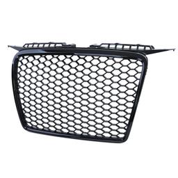 Frontgrill med honeycomb-design utan emblem blanksvart till Audi A3 8P 2003-2008 - 2