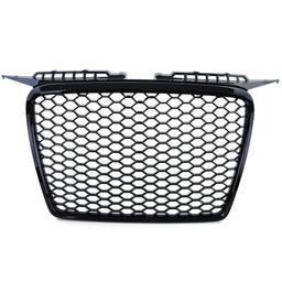 Frontgrill med honeycomb-design utan emblem blanksvart till Audi A3 8P 2003-2008 - 5