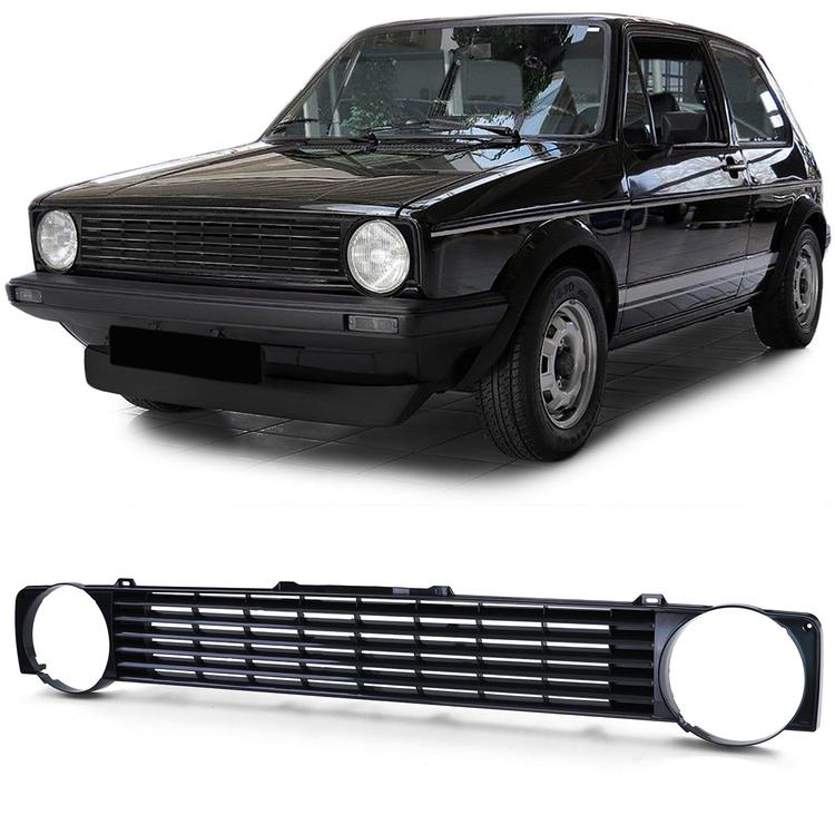 Frontgrill svart utan emblem till VW Golf 1 / cabriolet / Caddy