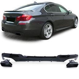 Diffusor med avgasändrör blanksvart för BMW F10 F11 535