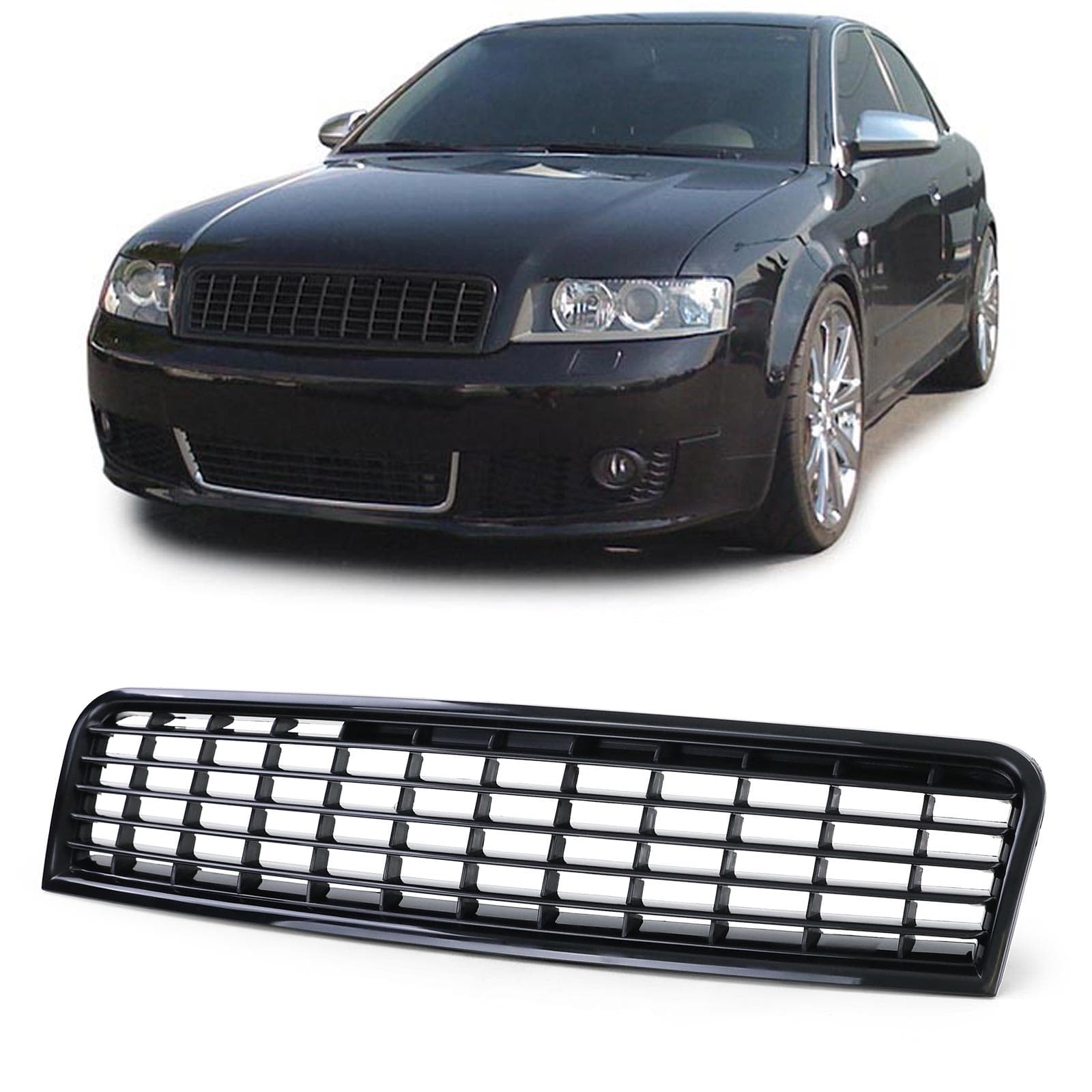 Frontgrill svart utan emblem till Audi A4 B6 8E 2000-2004