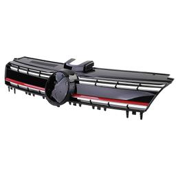 Frontgrill Performance-design blanksvart röd detalj till VW Golf 7 / GTI 2012-2017 - 2