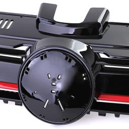 Frontgrill Performance-design blanksvart röd detalj till VW Golf 7 / GTI 2012-2017 - 5