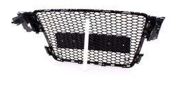 Frontgrill sportutförande honeycomb-design blanksvart utan emblem till Audi A5 8T 8F 2007-11 - 6