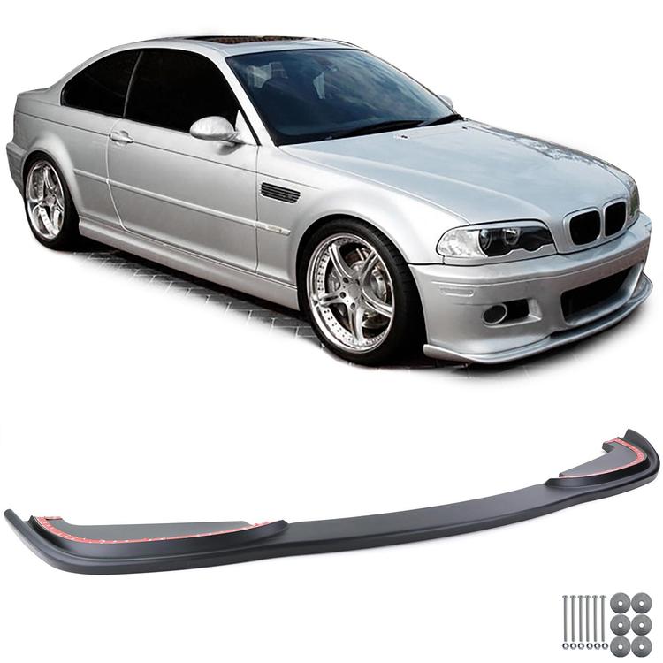 Frontspoiler sort til BMW 3-serie E46 Coupé/Cabriolet 1999-2006 med M-kofanger