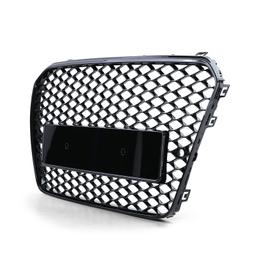Frontgrill sportutförande honeycomb-design blanksvart utan emblem till Audi A5 B8 8T 2011-2017 - 2