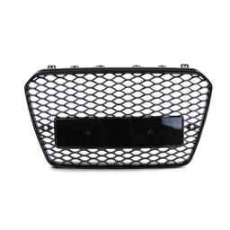 Frontgrill sportutförande honeycomb-design blanksvart utan emblem till Audi A5 B8 8T 2011-2017 - 4