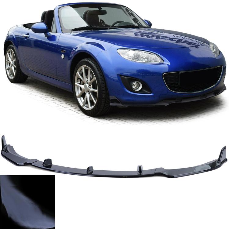 Frontspoiler blank svart til Mazda MX5 NC facelift 2008-12/2014
