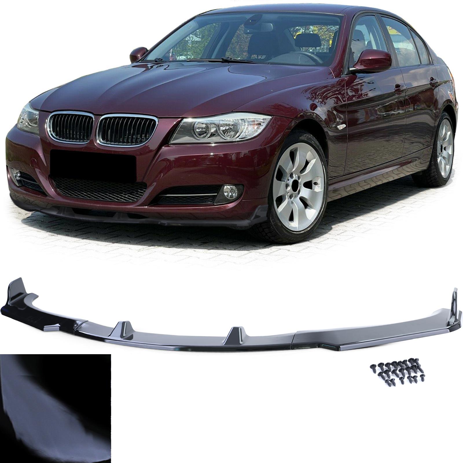 Frontspoilerläpp blanksvart för BMW 3-serie E90/E91 2008–2013
