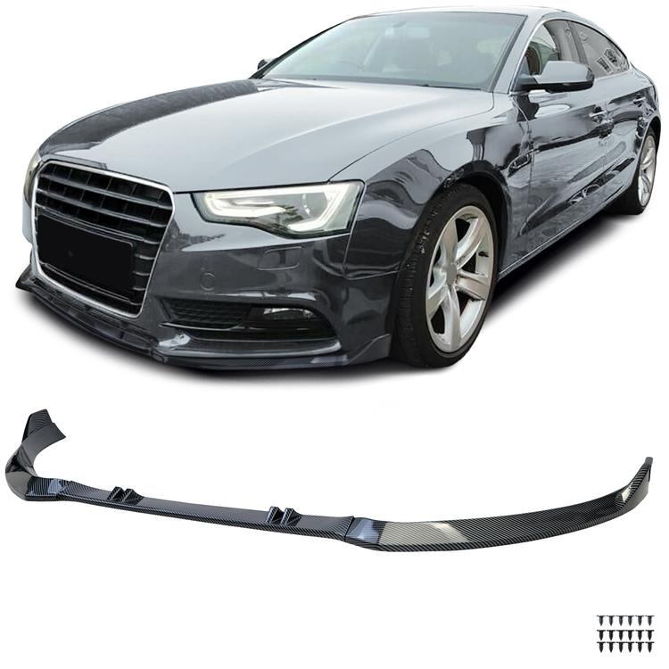 Frontspoiler kolfiberlook till Audi A5 8T/8F 08/2011-01/2017