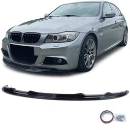 Frontspoilerläpp blanksvart för BMW 3-serie E90/E91 2008–2012