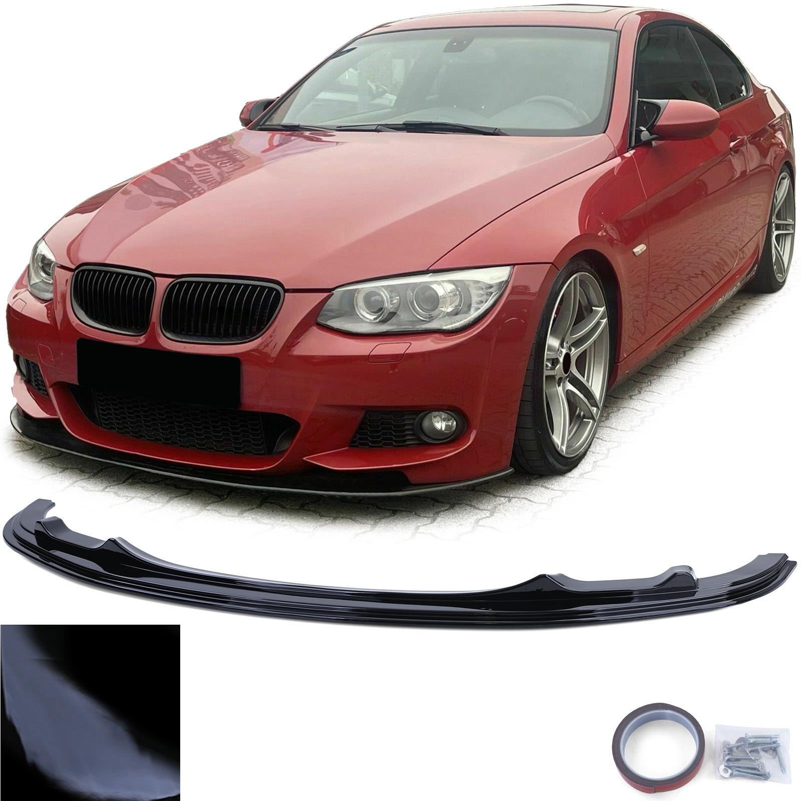 Frontspoilerläpp blanksvart för BMW 3-serie E92/E93 2010–2013