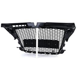 Frontgrill sportutförande honeycomb-design blanksvart utan emblem till Audi A3 8P 2008-2013 - 6