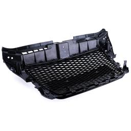 Frontgrill sportutförande honeycomb-design blanksvart utan emblem till Audi A3 8P 2008-2013 - 7