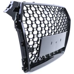 Frontgrill sportutförande honeycomb-design blanksvart utan emblem till Audi A4 B9 8W 2015-2019 - 3