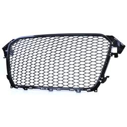 Frontgrill sportutförande blanksvart utan emblem till Audi A4 B8 8K Facelift 2011-2015 - 4