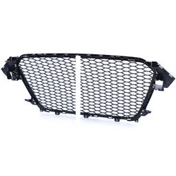 Frontgrill sportutförande blanksvart utan emblem till Audi A4 B8 8K Facelift 2011-2015 - 6