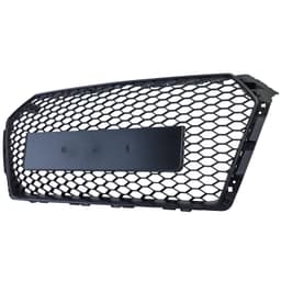 Frontgrill sportutförande honeycomb-design mattsvart utan emblem till Audi A4 B9 8W 2015-19 - 4