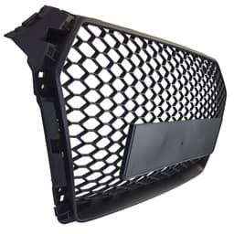Frontgrill sportutförande honeycomb-design mattsvart utan emblem till Audi A4 B9 8W 2015-19 - 5