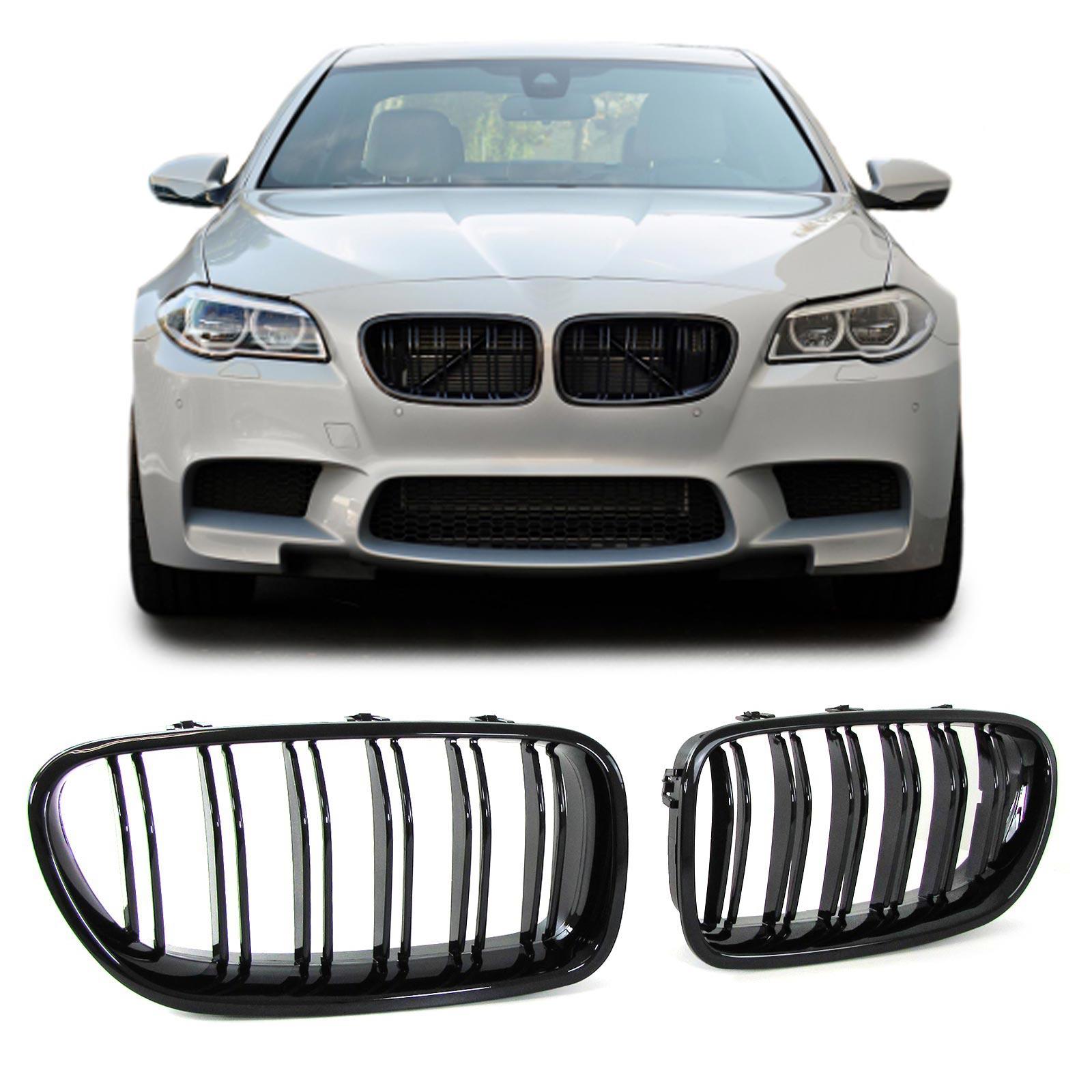 Njurar dubbelribbad Performance-design blanksvart till BMW 5-Serie F10 F11 2010-2017