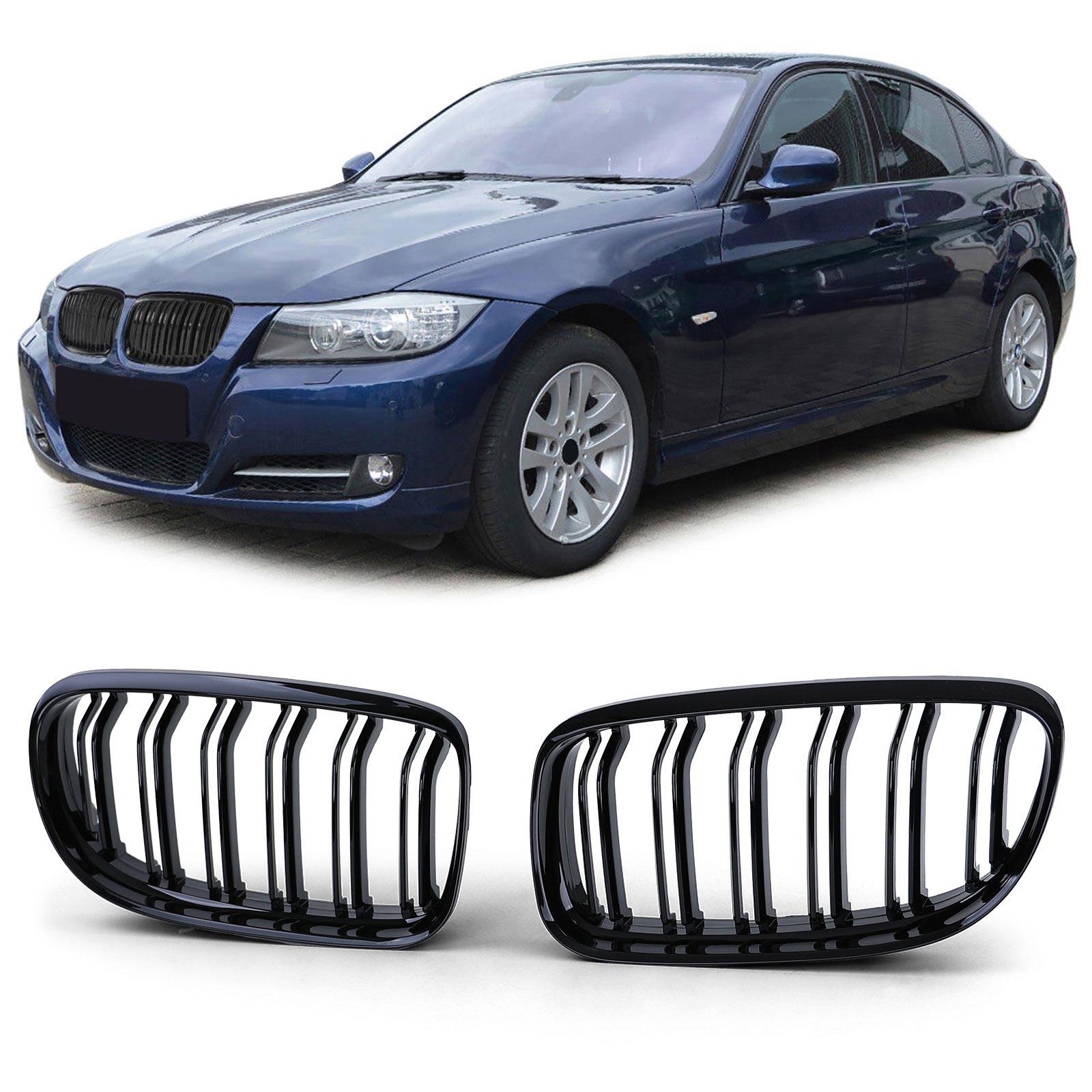 Njurar dubbelribbad Performance-design blanksvart till BMW 3-Serie E90 E91 2008-2012