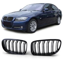 Njurar dubbelribbad Performance-design blanksvart till BMW 3-Serie E90 E91 2008-2012