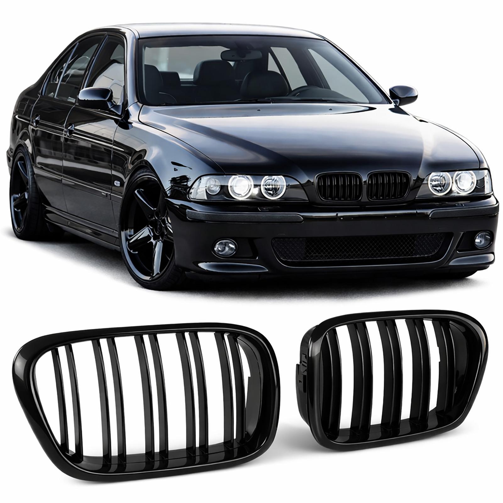 Njurar dubbelribbad Performance-design blanksvart till BMW 5-Serie E39 1995-2003