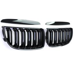 Njurar dubbelribbad Performance-design blanksvart till BMW 3-Serie E90 E91 2005-2008 - 3