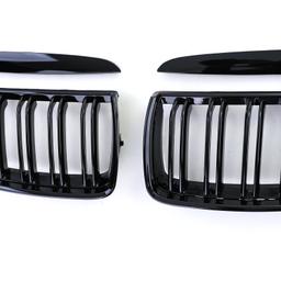 Njurar dubbelribbad Performance-design blanksvart till BMW 3-Serie E90 E91 2005-2008 - 4