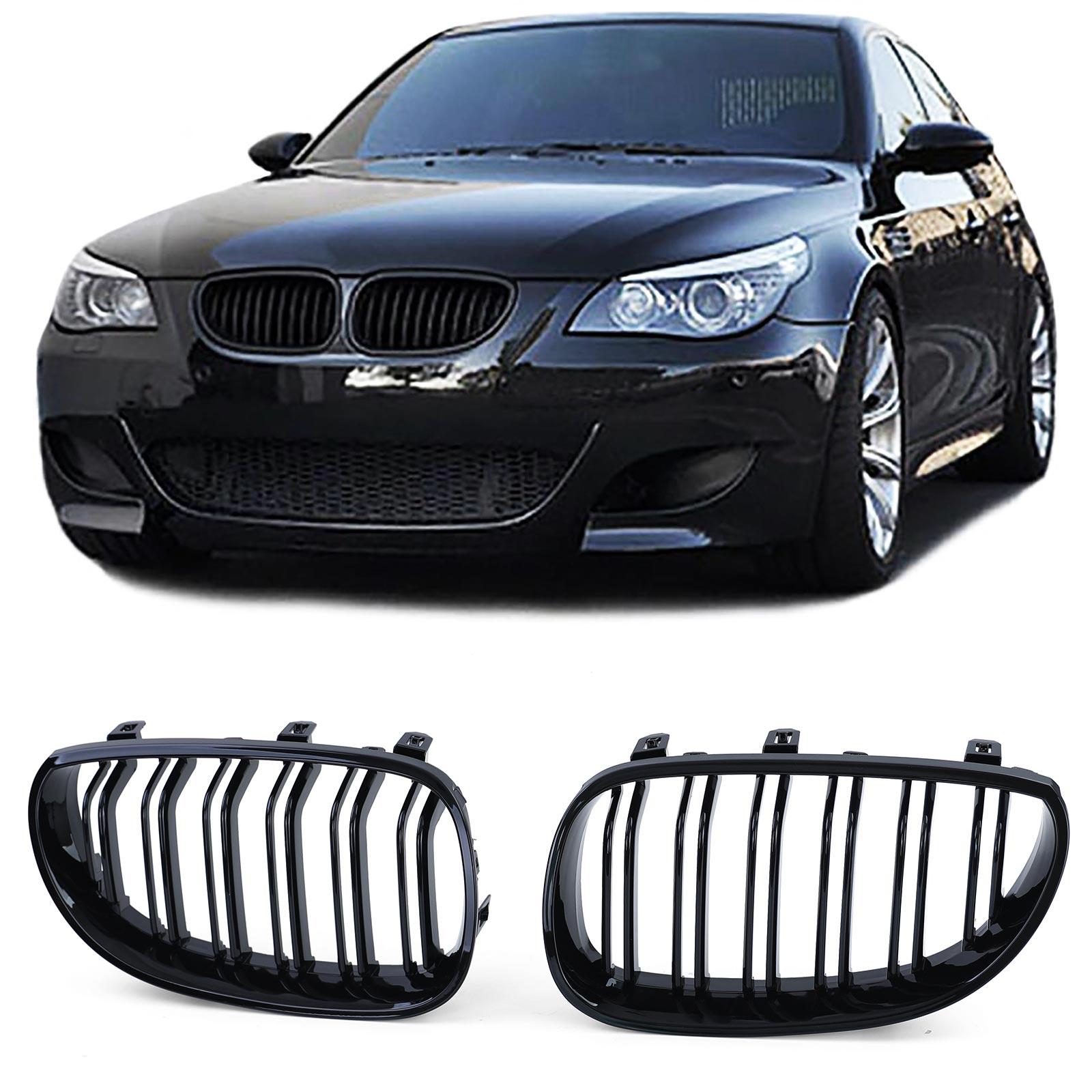 Njurar dubbelribbad Performance-design blanksvart till BMW 5-Serie E60 E61 2003-2010