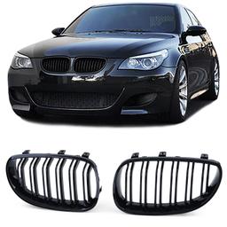 Njurar dubbelribbad Performance-design blanksvart till BMW 5-Serie E60 E61 2003-2010